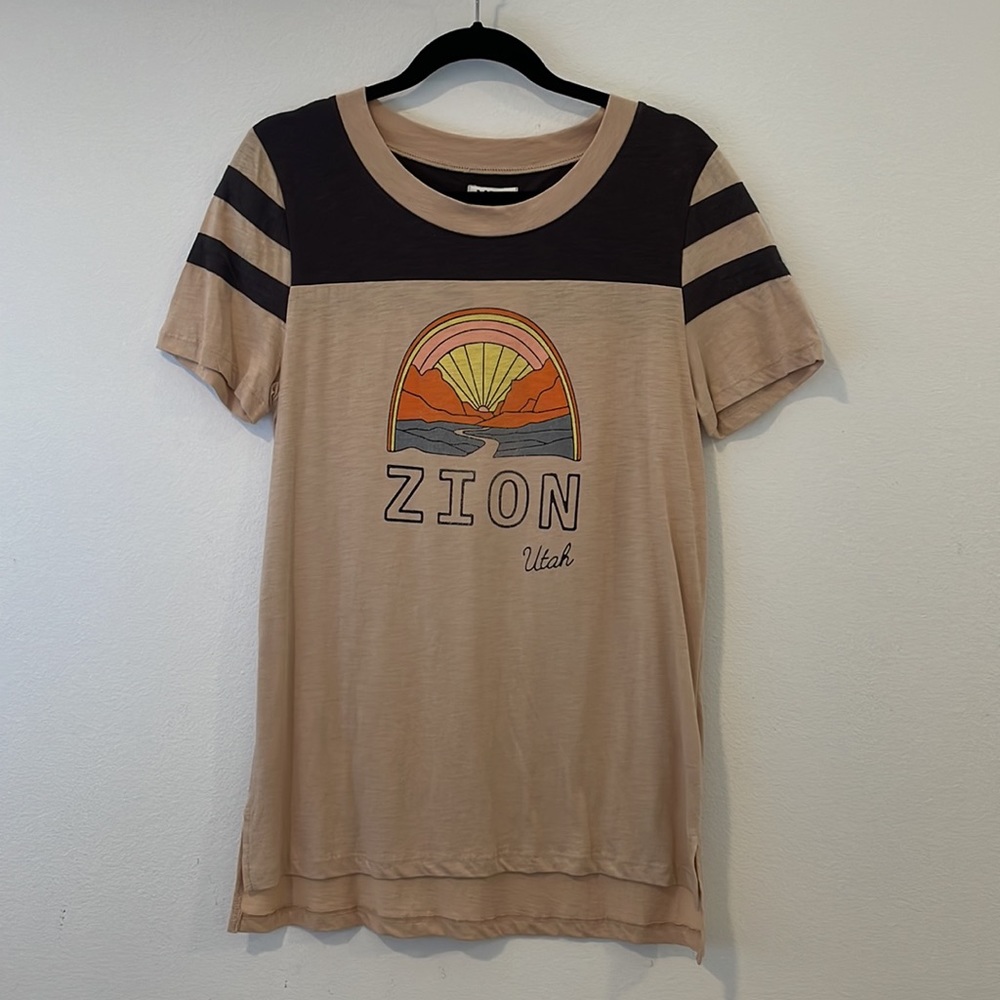 MATE the Label Tan and Black Zion Tee